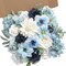 Citrus; Blue Artificial Flowers Box Set for DIY Wedding Bouquets, Silk & Foam Faux Floral Arrangement Kit with Greenery for Bridal Shower, Party Table Centerpieces & Home Decor; Category:Bundles & Bouquets; Image:2